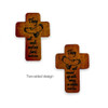 Wood Pocket Cross showing the two-sided design