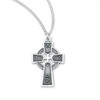 Sterling Celtic Cross Pendant with 18 inch curb chain