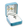 Velvet box of the Sterling Celtic Cross Pendant 18IN