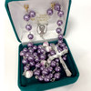 Purple Pearl & Ceramic Rosary
