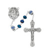Our Lady of Lourdes Blue Metallic Rosary