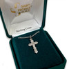 16-18IN Sterling Silver Baroque Crucifix Necklace