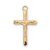 Gold Plated Rounded Crucifix and Chain