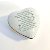 View of the top of the Heart Shaped Shamrock Trinket Box