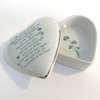 Heart Shaped Shamrock Trinket Box