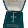 18IN Sterling Trinity Rings Cross Necklace