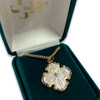 18IN Two Tone 4-Way Cross Necklace in gift box