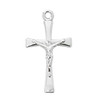 Detail of the 18IN No INRI Sterling Crucifix Necklace