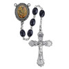 Detail photo of the Black Wood St. Michael Rosary