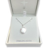 Back of the Sterling Dove Locket Necklace