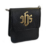 Front flap of the Black Genuine Leather IHS Pyx Case detail