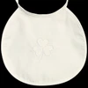 White Shamrock Baptism Bib