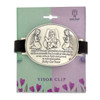 Auto Visor Clip Baby Car Seat shown on its card packaging
