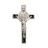 Black Enamel St. Benedict Crucifix Visor Clip