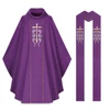 3936 Purple Chasuble & Overlay Stole Set in Lucia