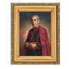 Gold Framed Fulton Sheen Print 5.5x7IN showing him from the waist up in full Archbishop attire