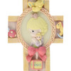 Girl's Precious Moments Baby Wall Cross detail