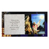 Detail of the BB782 Heaven's Light Advent Calendar daily calendar door showing scripture and image when opened