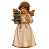 3-1/2” Wood Bell Angel with Christmas Tree