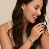 Inspirational Bracelet Set in Gray/Gold shown on model