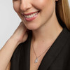 Sterling Silver Map of Ireland Pendant shown on model