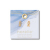 Waterproof Ichthys Earrings in Gold shown in packaging