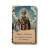 Front of the St. Nicholas Holy Card and Medal