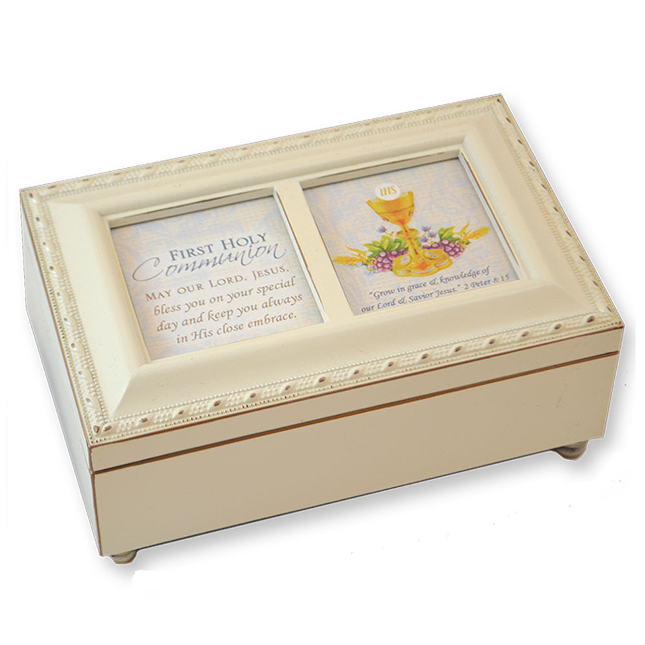 Ivory First Communion Keepsake Music Box