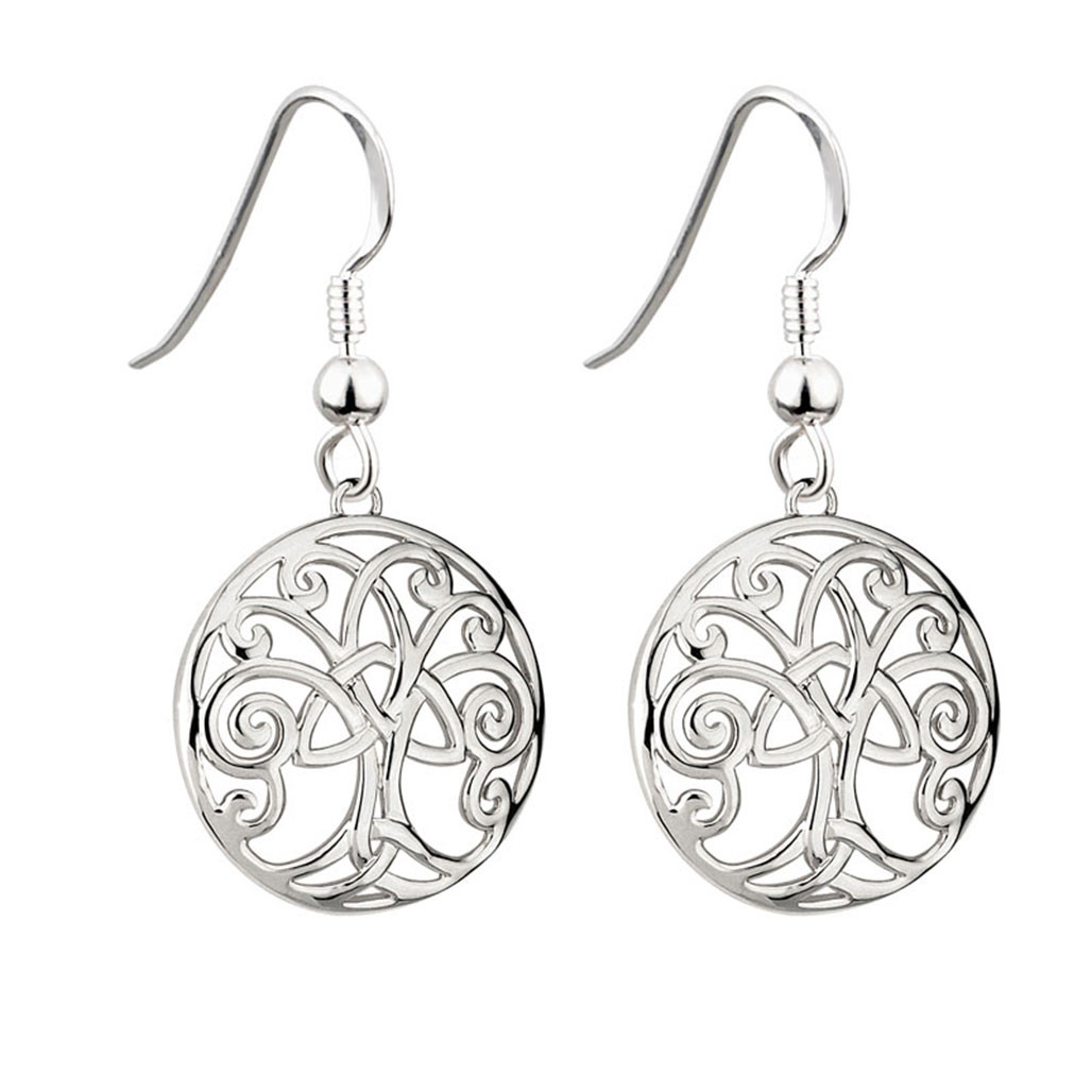 Silver pair of "Tree of Life" Celtic Earrings