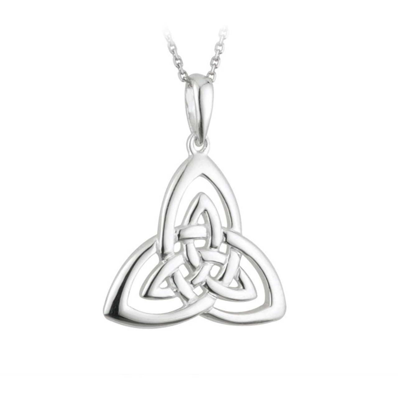 Sterling Silver Double Trinity Knot Pendant