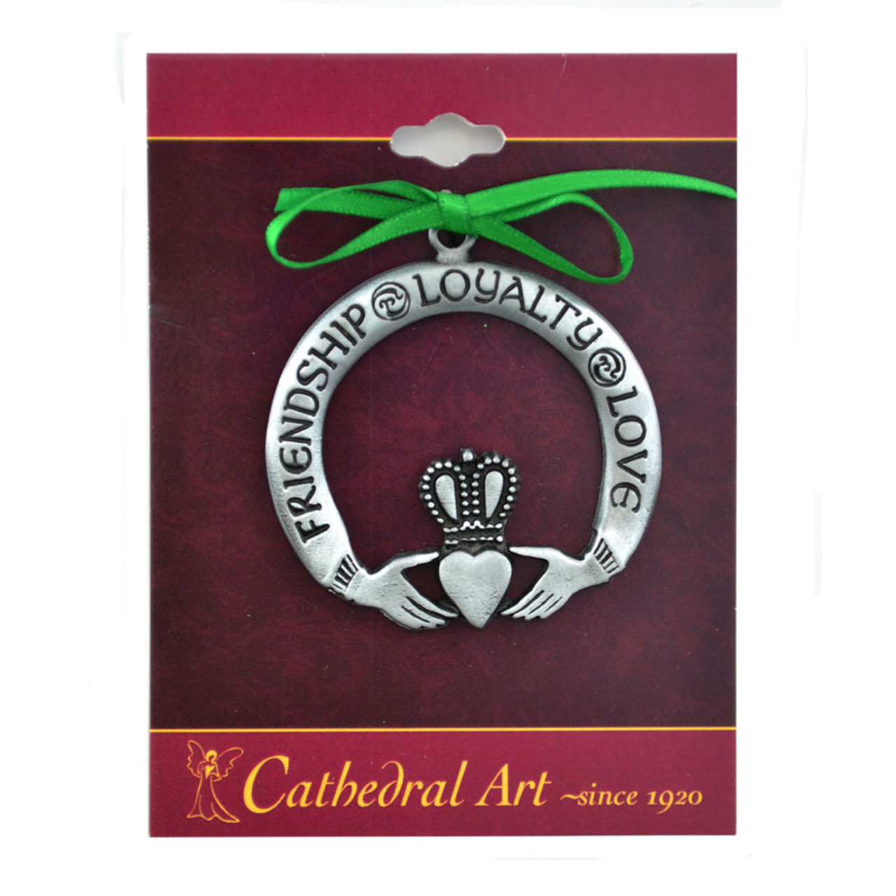 Celtic Claddagh Pewter Ornament