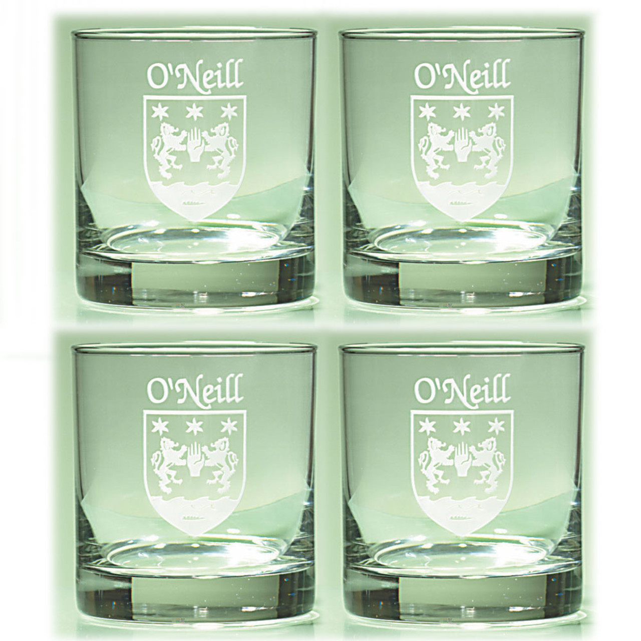 Personalized Family Name Coat of Arms Tumblers - Set of 4
