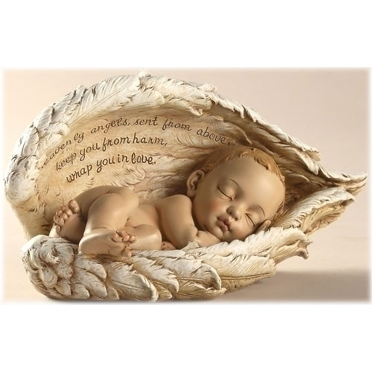 Baby Sleeping in Angel Wings Figurine