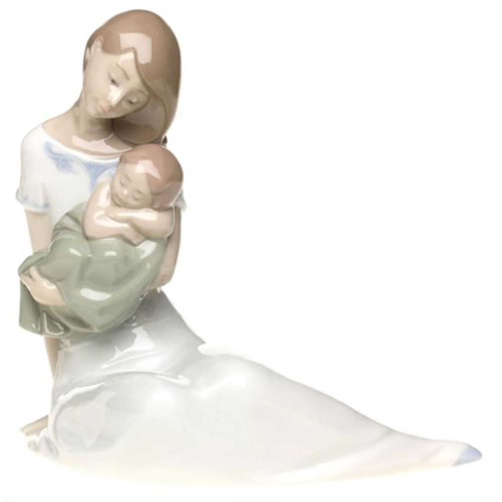 LLADRO　母親と子供の陶器の置物 Lladro Collectible Mother & Baby Statue | St. Patrick's Guild