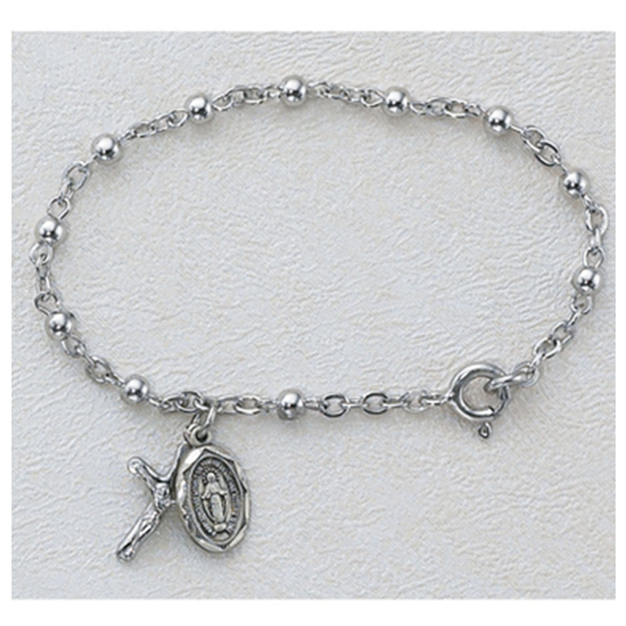 950 Silver Rosary Bracelet | eBay