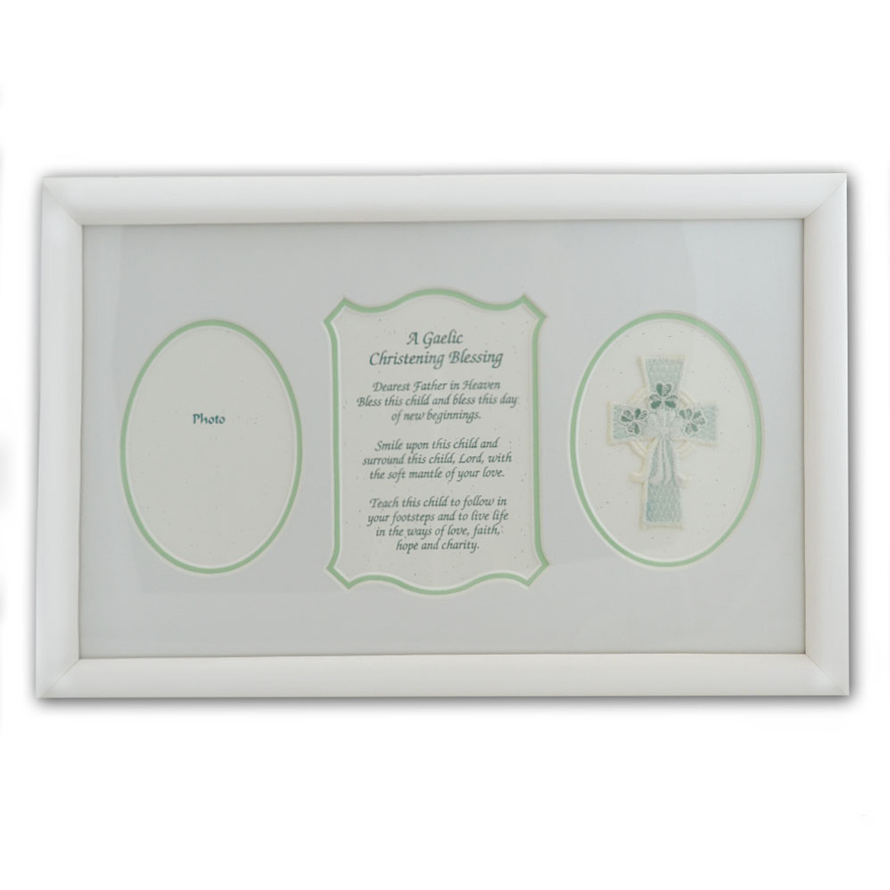 Irish Baptismal Print with Gaelic Blessing 8" x 14"