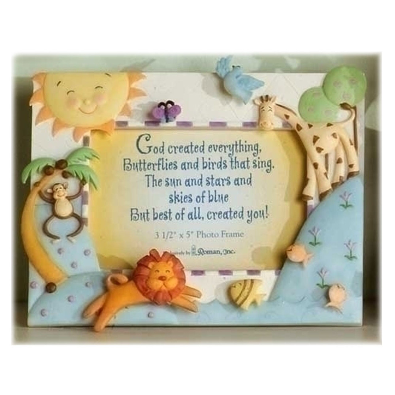 Baby Picture Frame "God Created Everything"