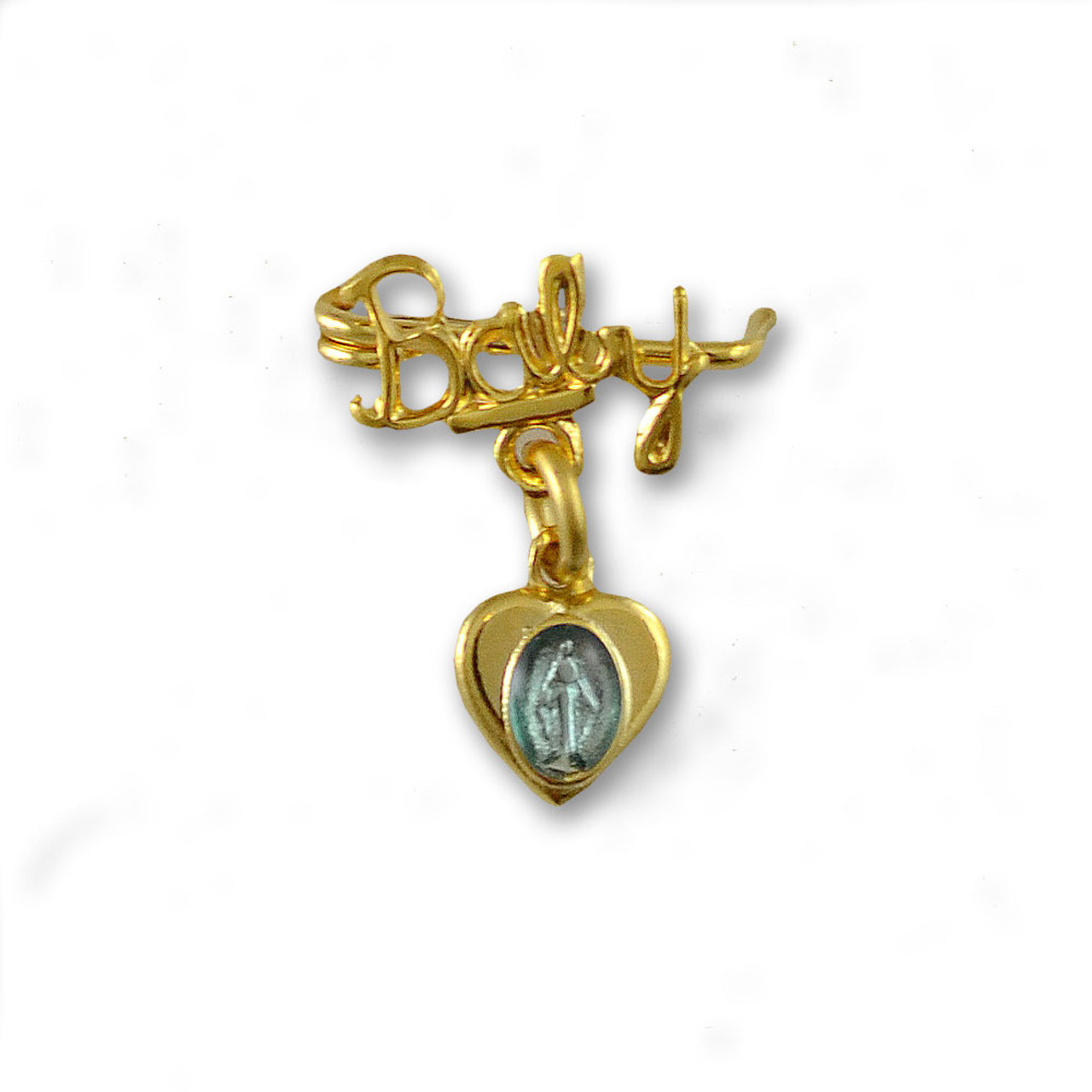 Blue Miraculous Medal Baby Pin