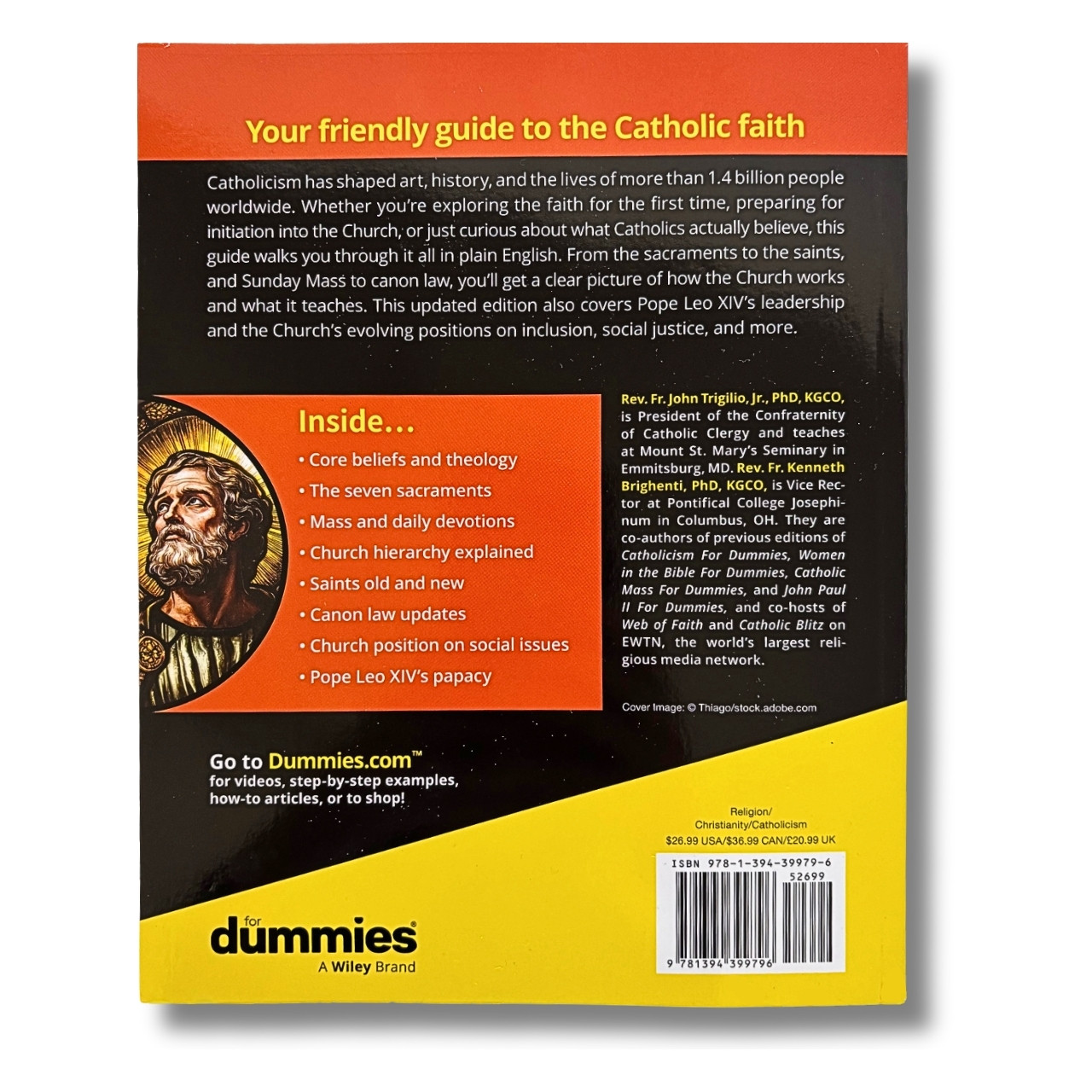 Catholicism For Dummies Triglio back cover