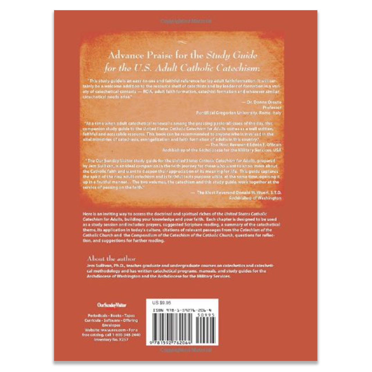 Back of the US Adult Catholic Catechism Guide