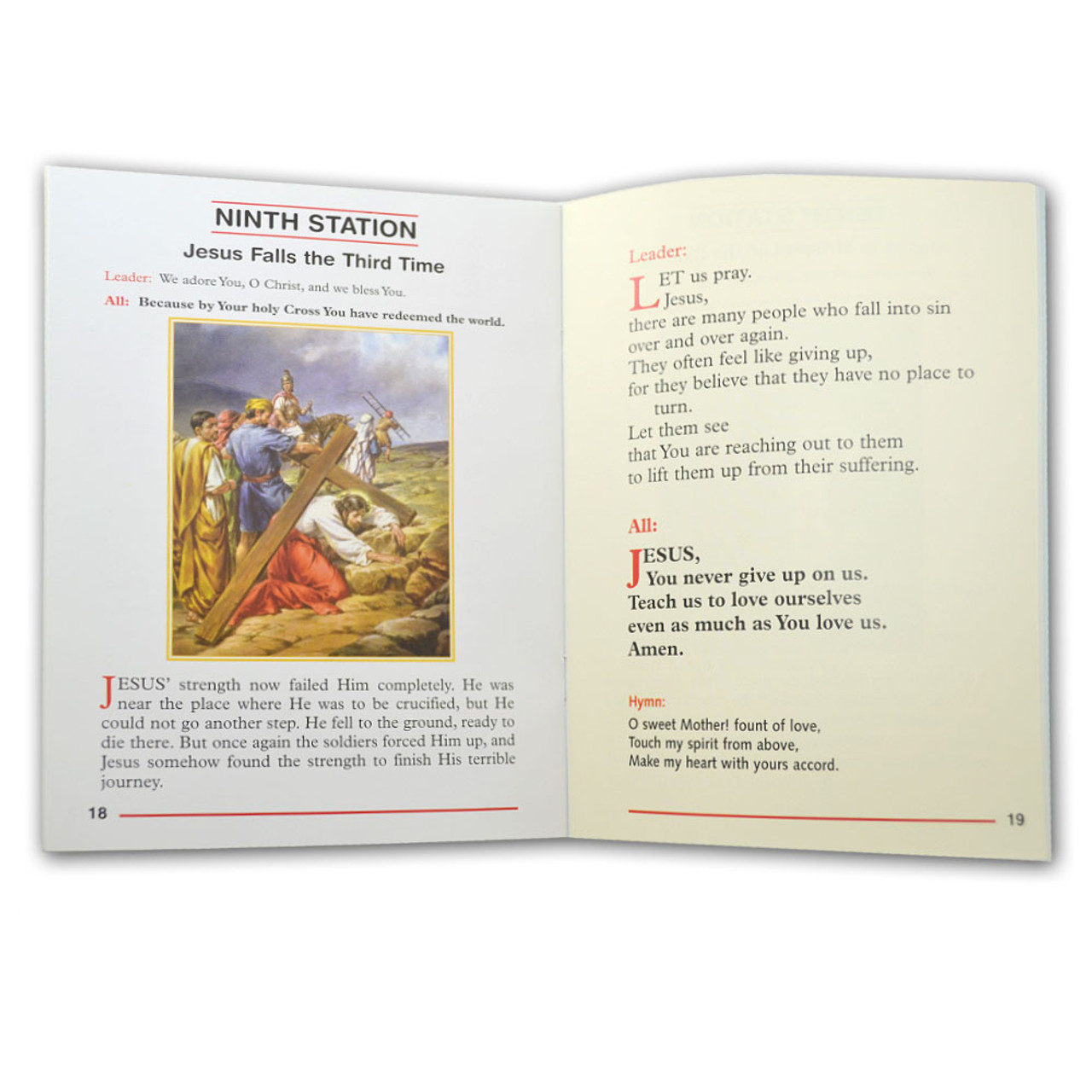 Inside pages of the Way of the Cross for Children