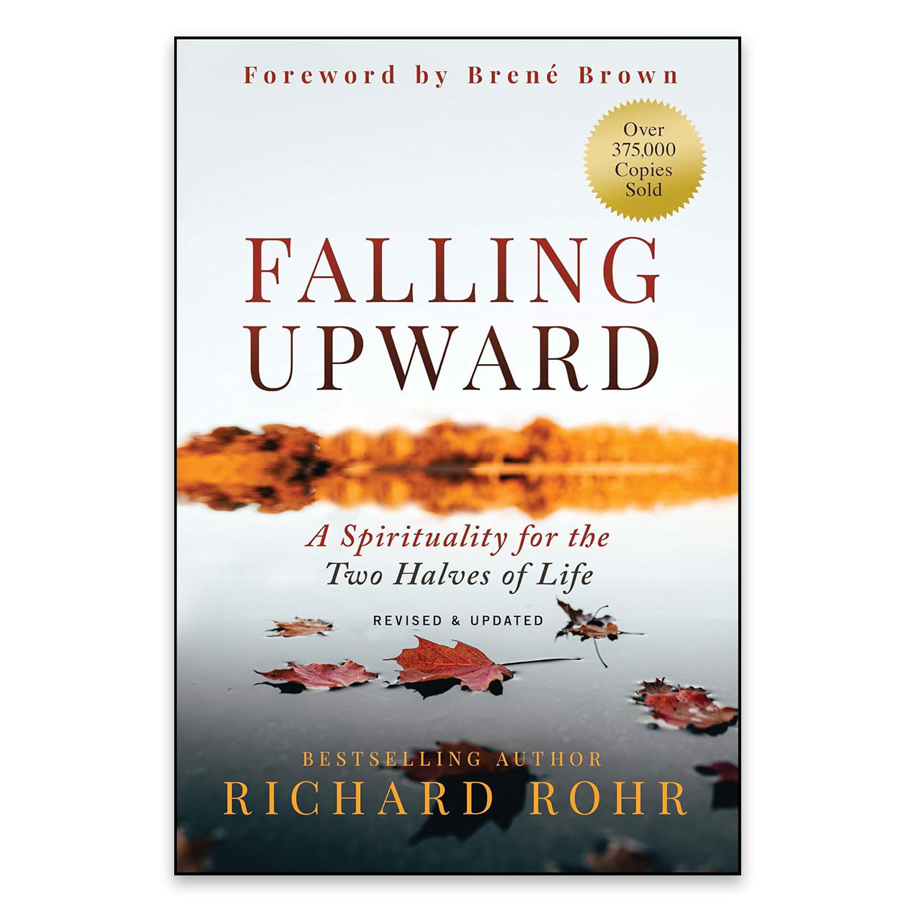 2nd Ed. Falling Upward written by Fr. Richard Rohr front cover showing leaves on water