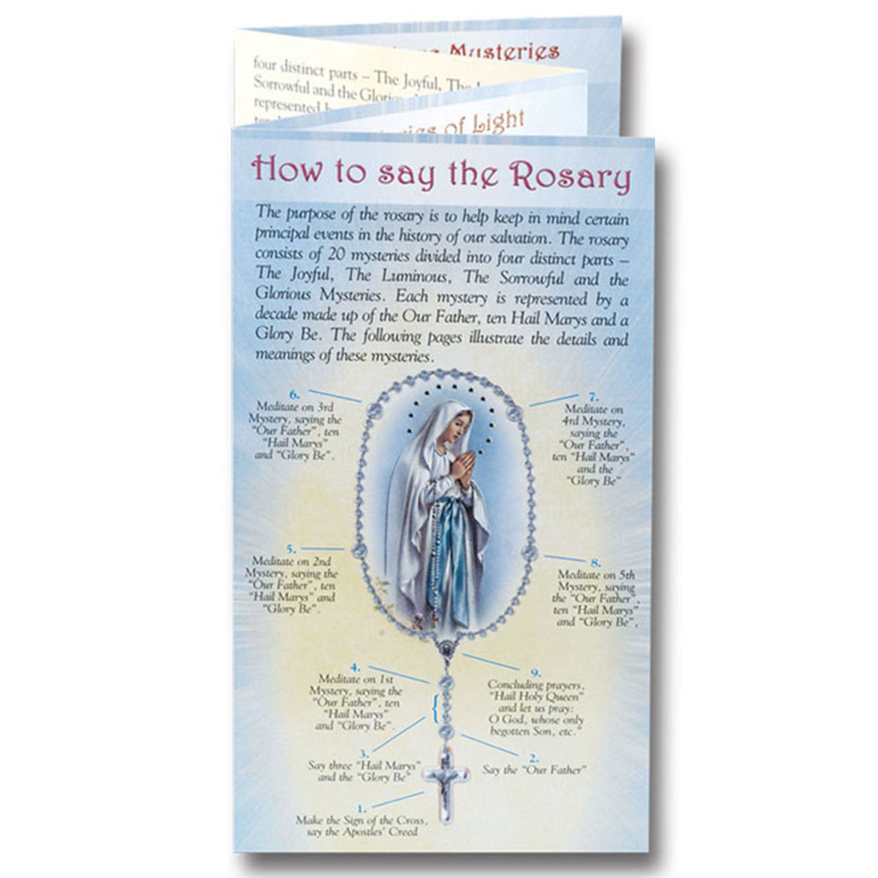 How To Pray The Rosary Folding Pamphlet