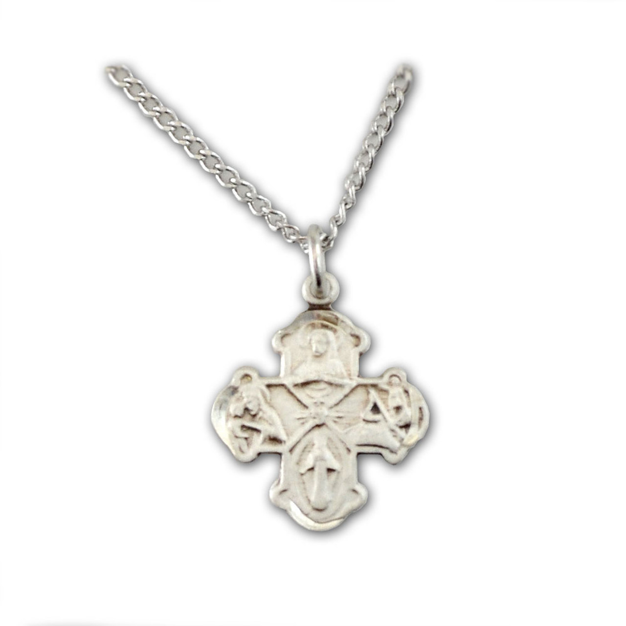 The Black Bow Sterling Silver Four-Way Cross Medal Pendant, 18 x 18mm -  Walmart.com