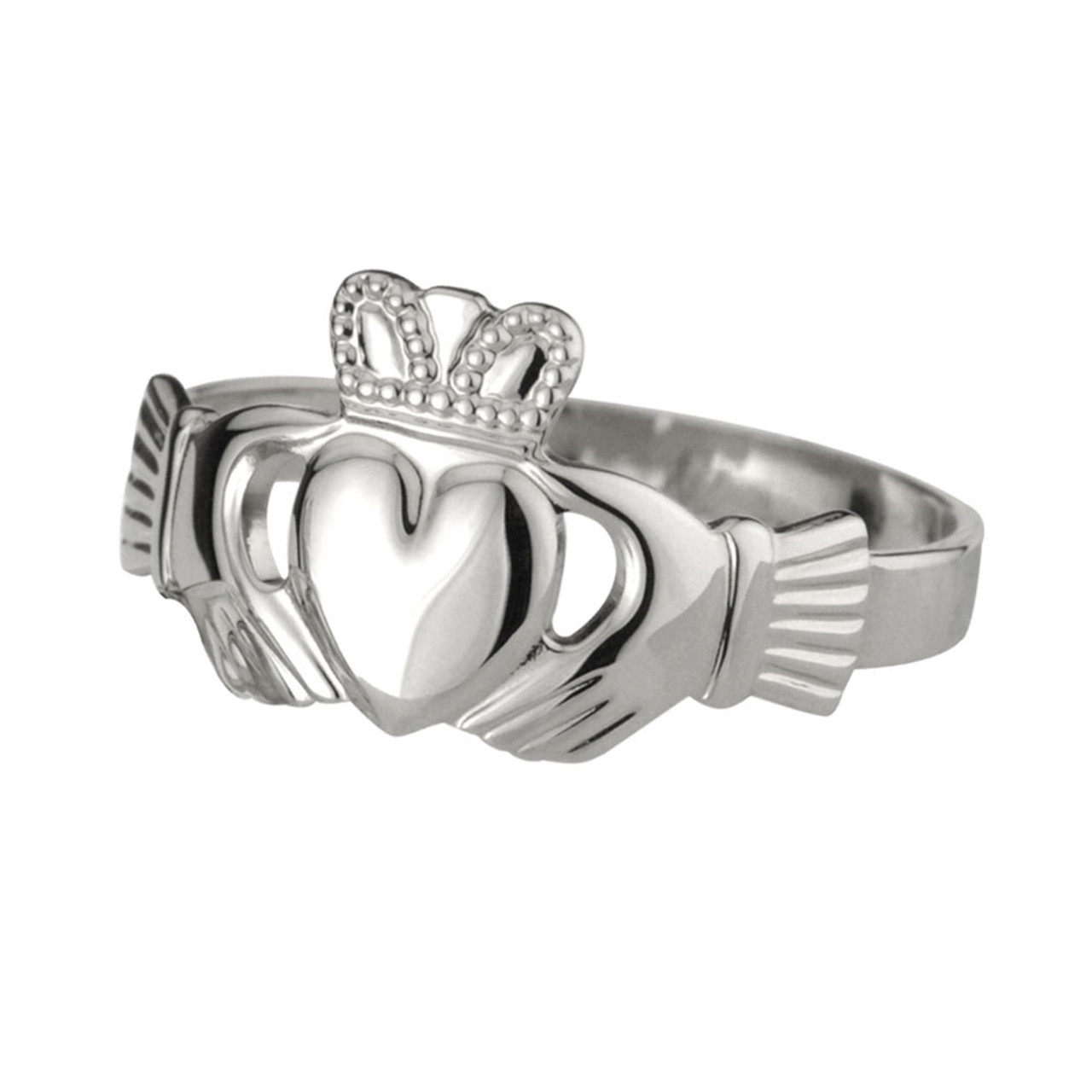 Classic Sterling Silver Men's Claddagh Ring