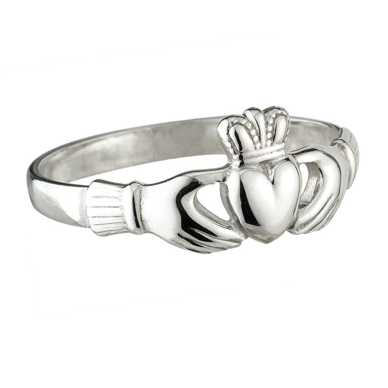 Dainty Sterling Silver Ladies Claddagh Ring | CladdaghRings.com