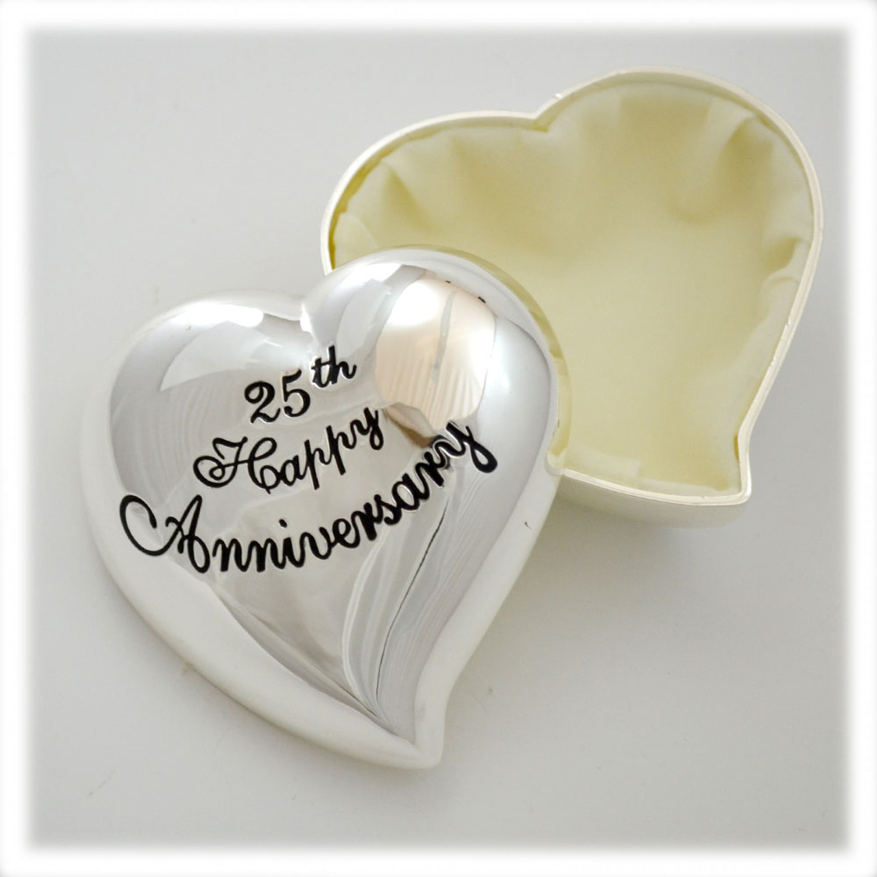 25th Wedding Anniversary Heart Box