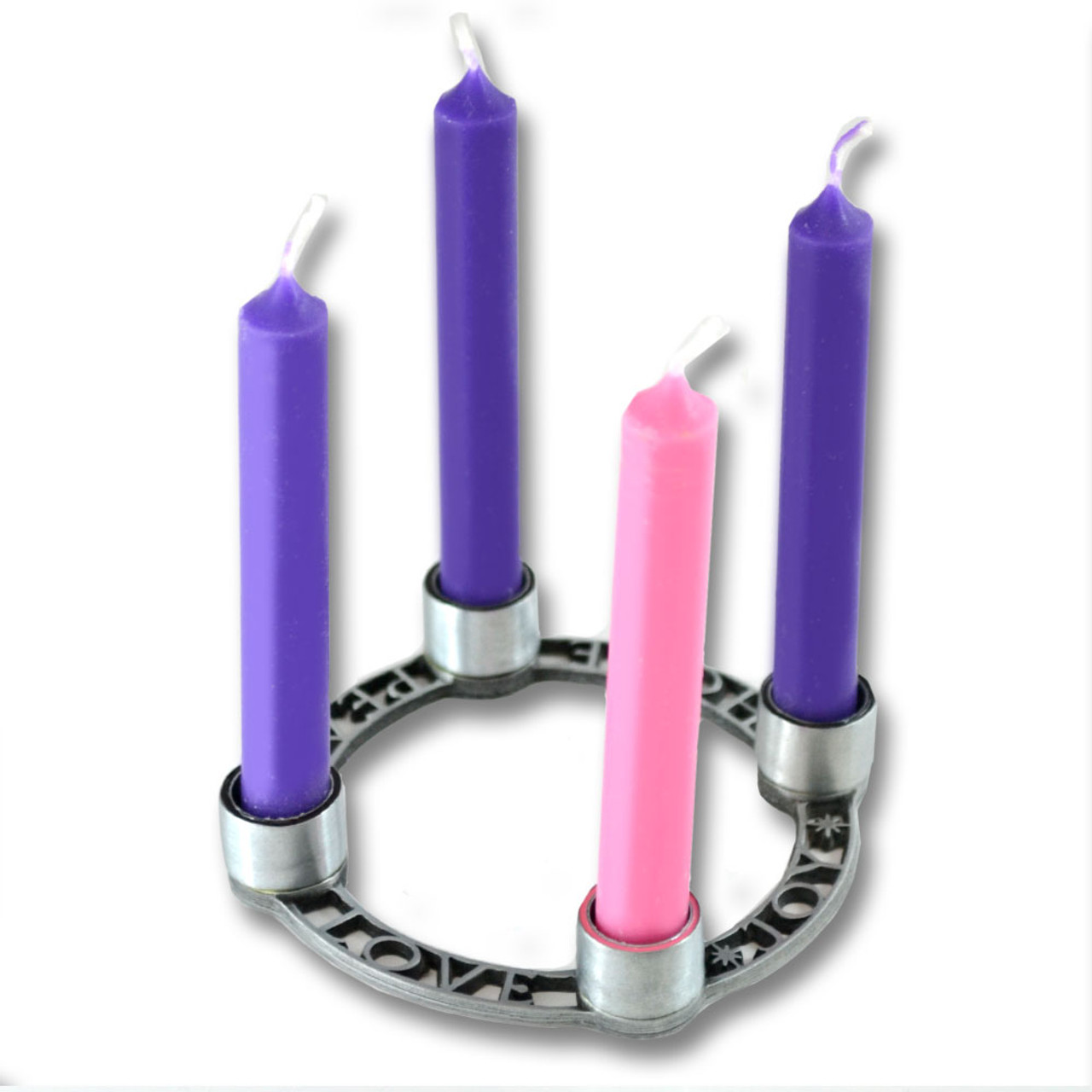 Advent Wreath Mini Pewter includes candles