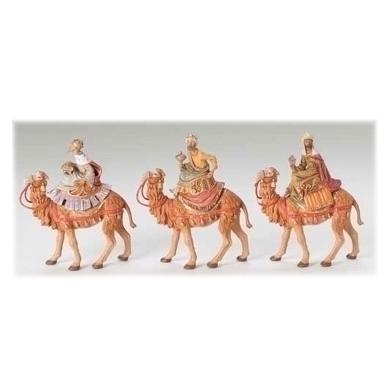 Three Kings on Camels 5 Inch Nativity Figurines
