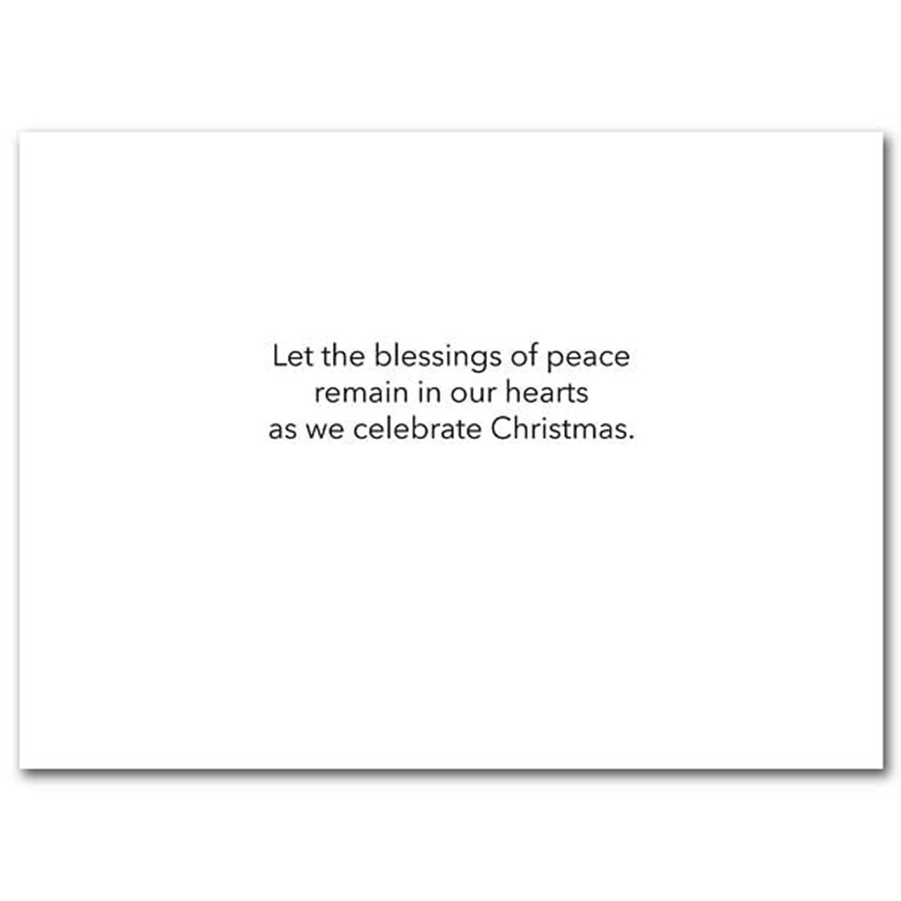 Inside verse of Let There Be Peace on Earth Christmas Card